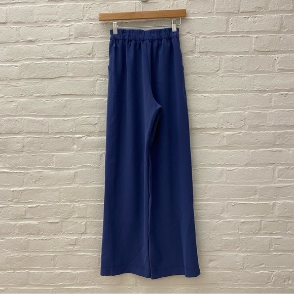 Lululemon || Noir Pant Woven Tie Waist Wide Leg Gatsby Blue 2 - Picture 7 of 10